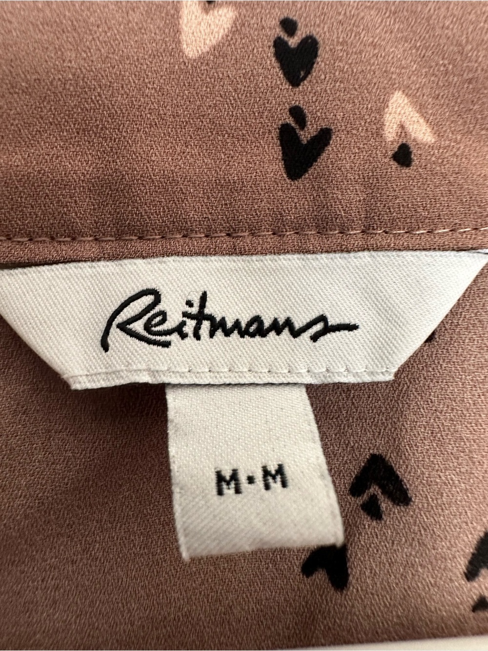 Reitmans Mauve-Pink Floral Button-Shoulder Blouse #25 - Picture 3 of 3